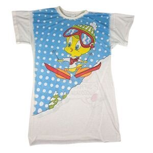 Vintage Tweety Bird Sleep Shirt Long Womens XL 1985 Warner Bros Single Stitch